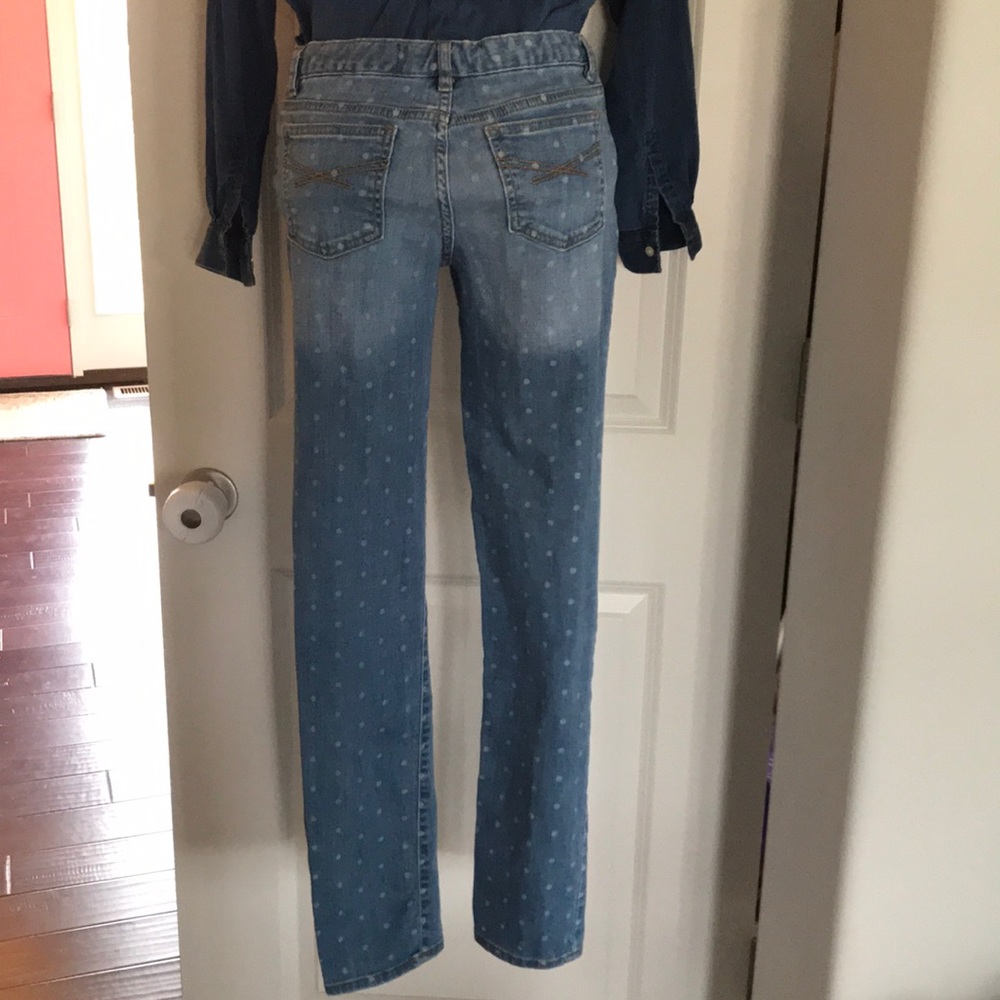 Boyfriend fit dotted jeans